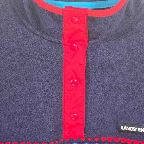 Lands' End Women's Fleece Snap-Neck Pullover. Size XL - Picture 8 of 16